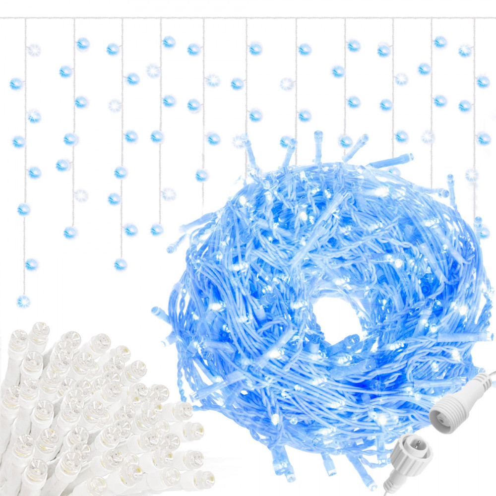 Гирлянда бахрома уличная (наружная) Springos 12 м 300 LED + Flash CL0318 Blue