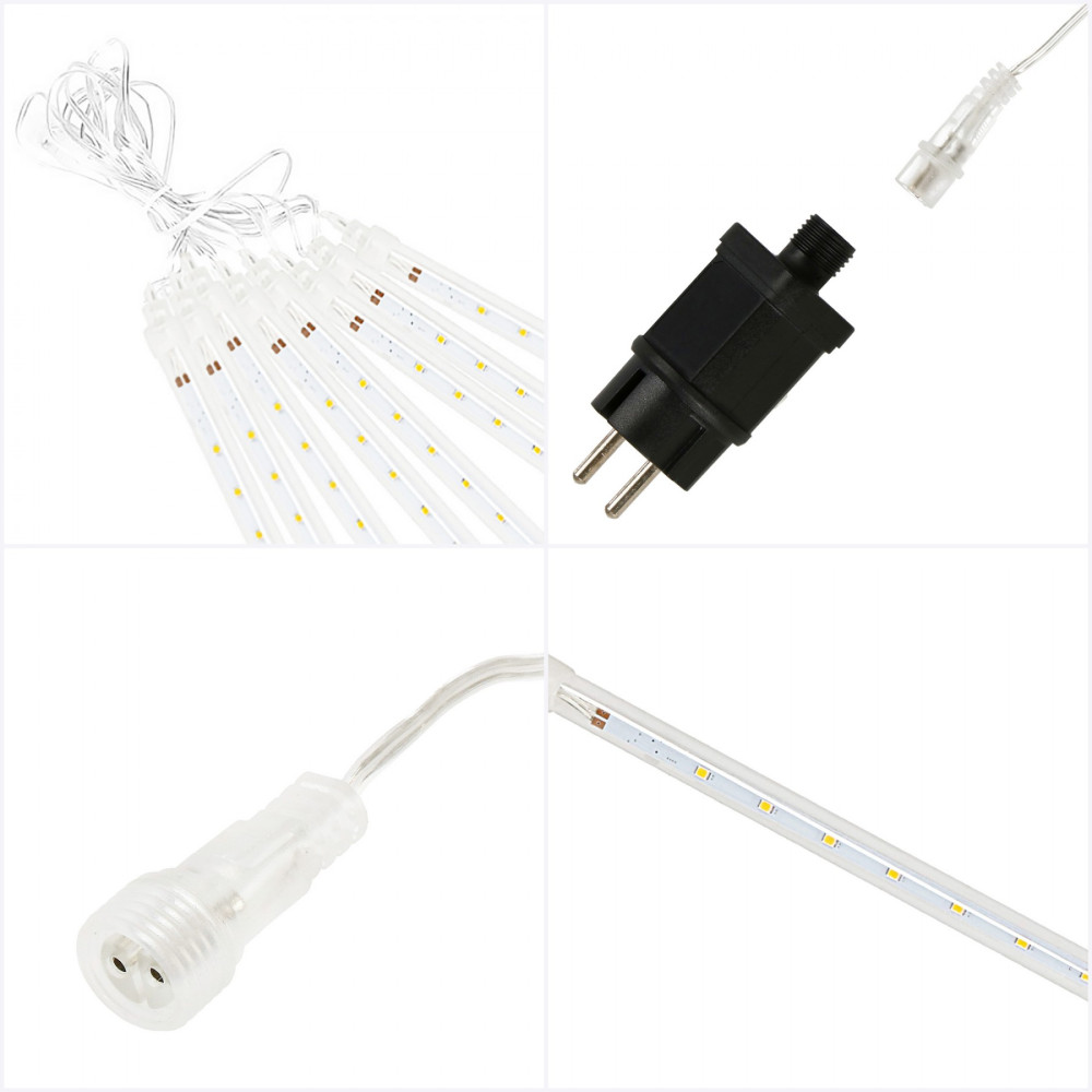 Гірлянда метеоритний дощ Springos 3 м 144 LED CL1214 Warm White
