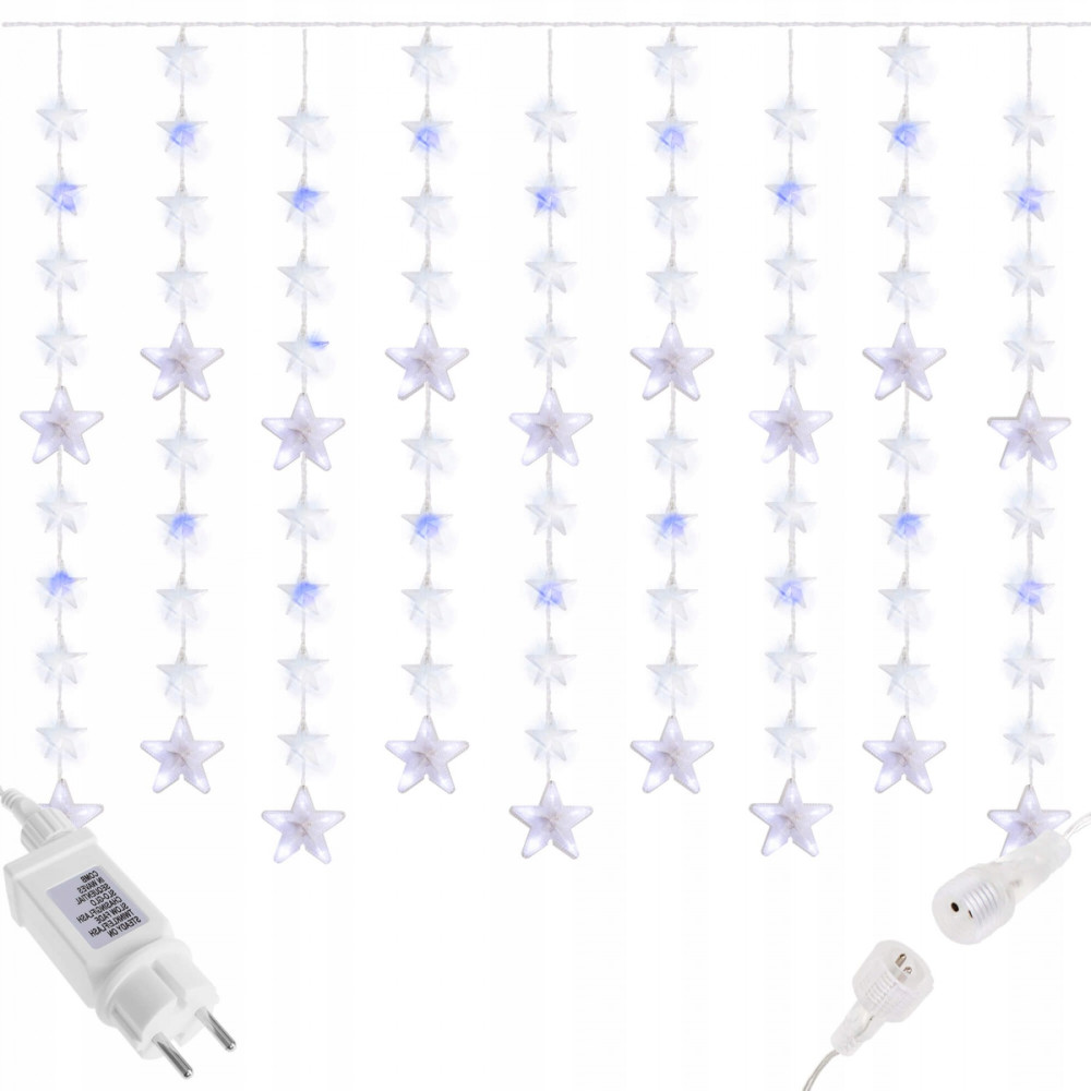 Гірлянда вулична (зовнішня) бахрома Springos 2 м 180 LED CL4003 Cold White/Blue