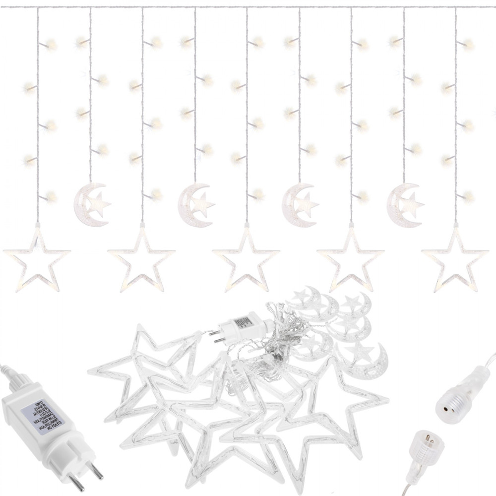 Гірлянда бахрома вулична (зовнішня) Springos 2 м 138 LED CL4013 Warm White