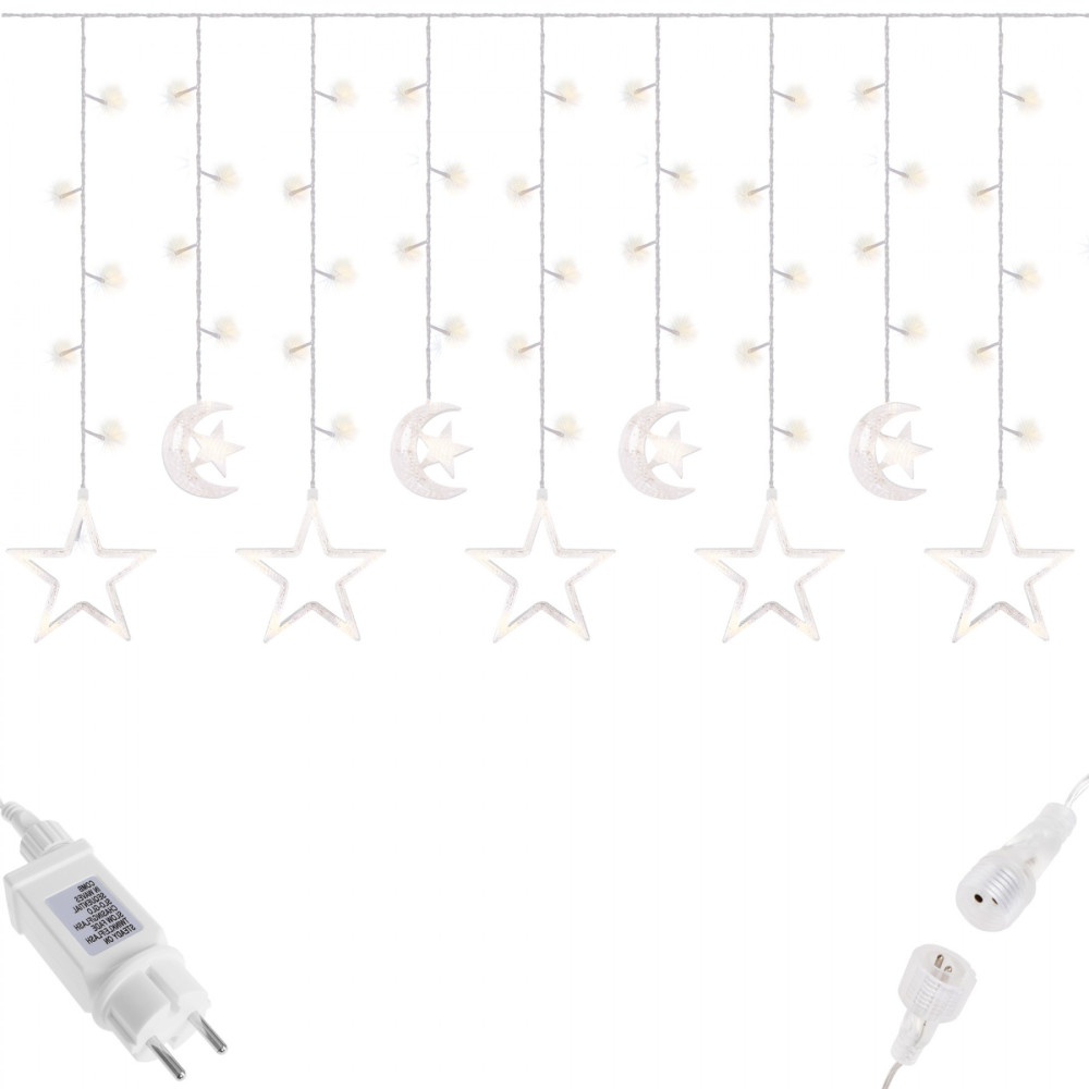 Гірлянда бахрома вулична (зовнішня) Springos 2 м 138 LED CL4013 Warm White