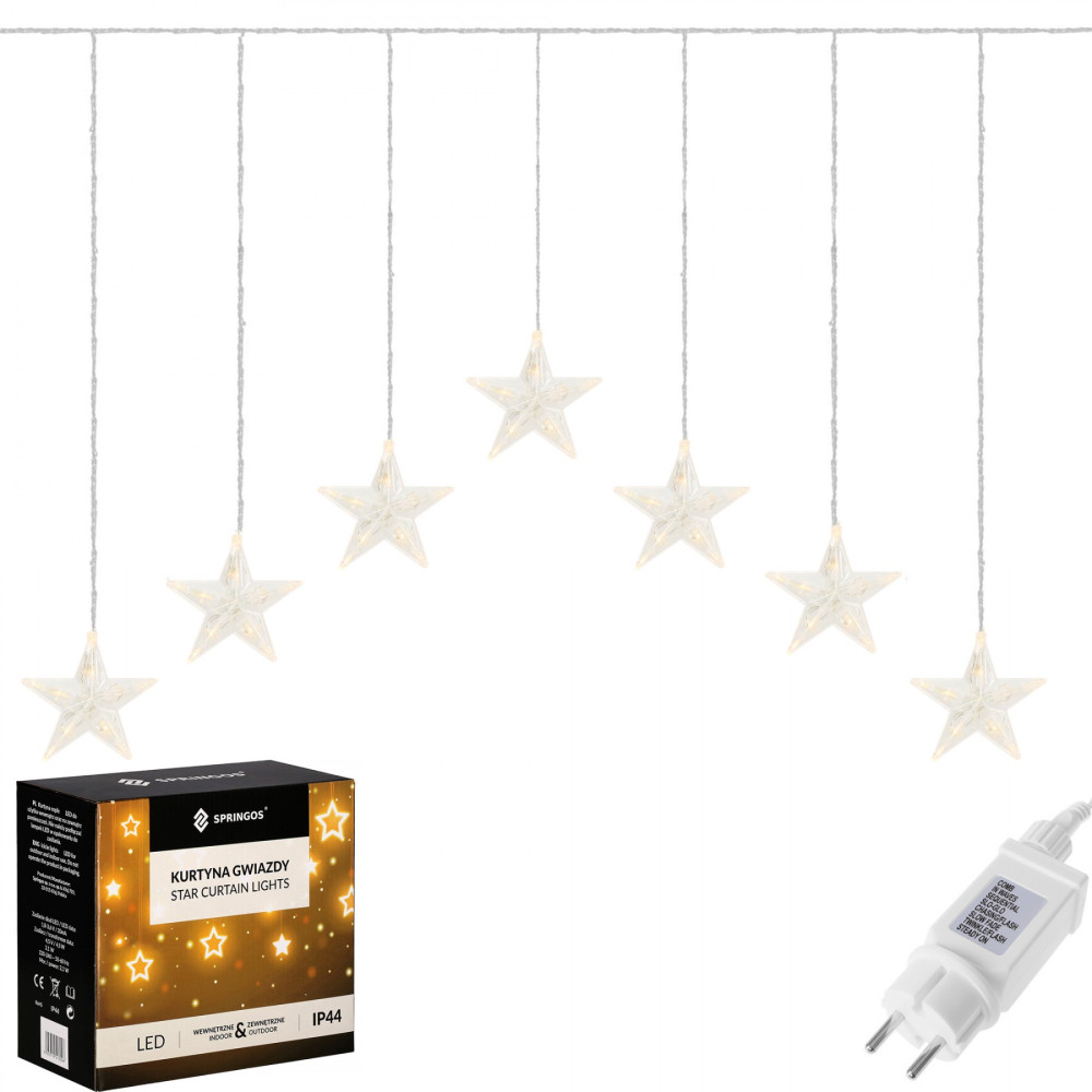 Гірлянда бахрома вулична (зовнішня) Springos 2 м 70 LED CL4016 Warm White