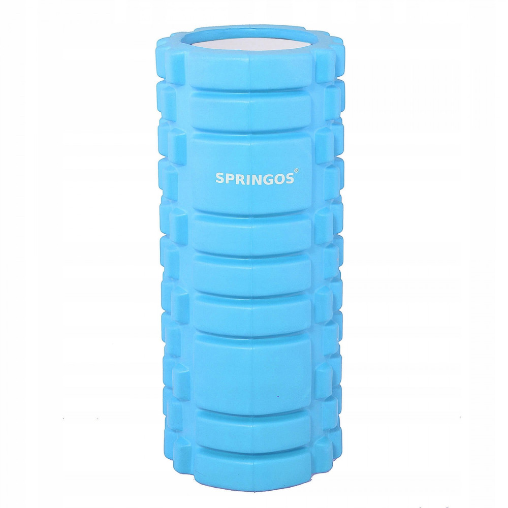 Масажний ролик (валик, роллер) Springos 33 x 14 см Light Blue (FR0014)