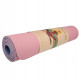 Коврик (мат) для йоги та фітнесу Springos TPE 6 мм Pink/Blue (YG0014)
