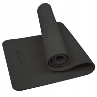 Коврик (мат) для йоги та фітнесу Springos TPE 6 мм Black (YG0016)