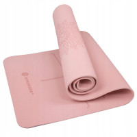 Коврик (мат) для йоги та фітнесу Springos TPE 6 мм Pink (YG0018)