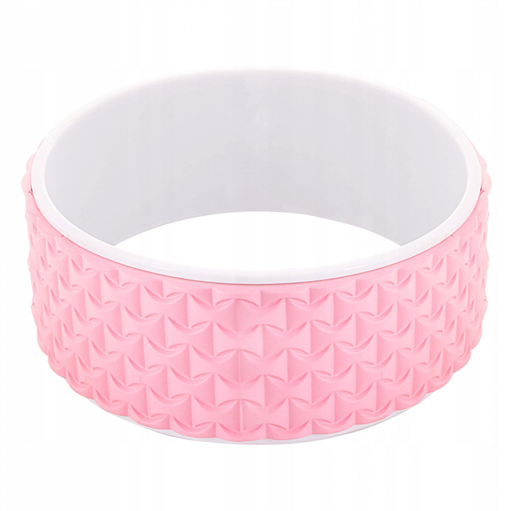 Колесо для йоги та фітнесу Springos Dharma Pink/White (YG0019)