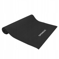 Коврик (мат) для йоги та фітнесу Springos PVC 4 мм Black (YG0034)