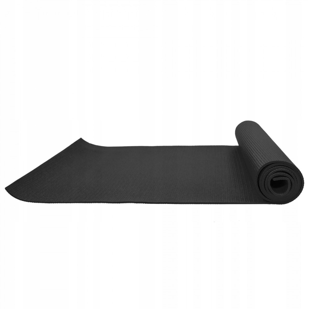 Коврик (мат) для йоги та фітнесу Springos PVC 4 мм Black (YG0034)
