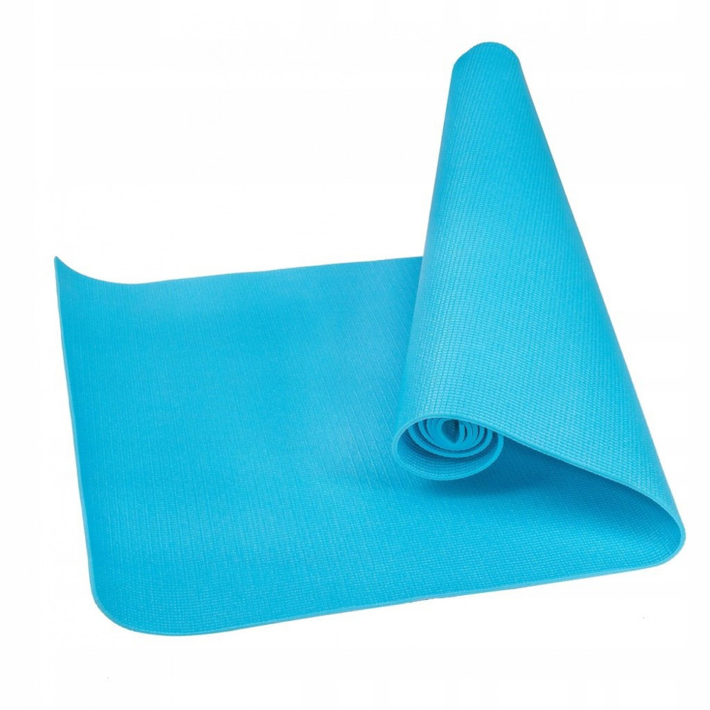 Коврик (мат) для йоги та фітнесу Springos PVC 4 мм Sky Blue (YG0035)