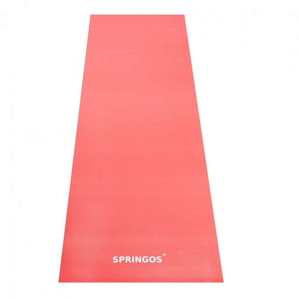 Коврик (мат) для йоги та фітнесу Springos PVC 4 мм Red (YG0036)