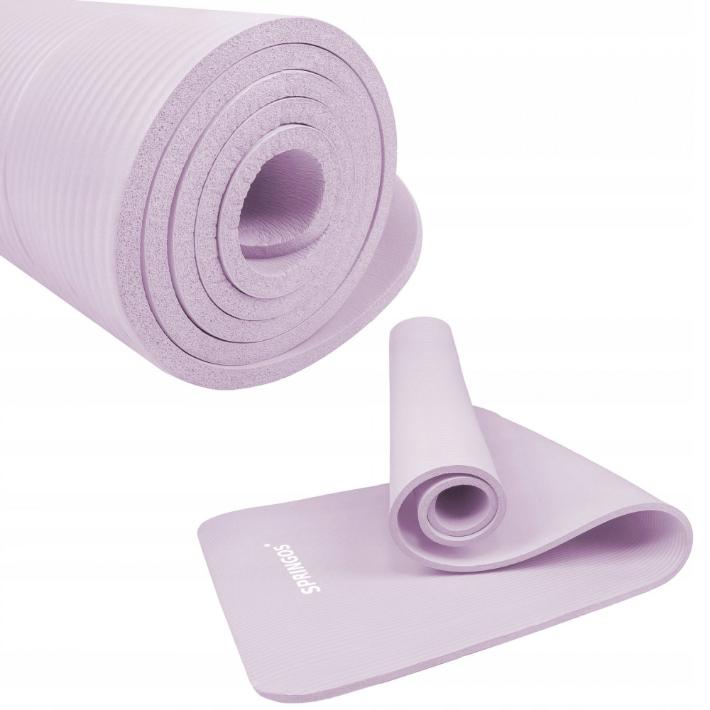 Коврик (мат) для йоги та фітнесу Springos NBR 1 см Purple (YG0038)