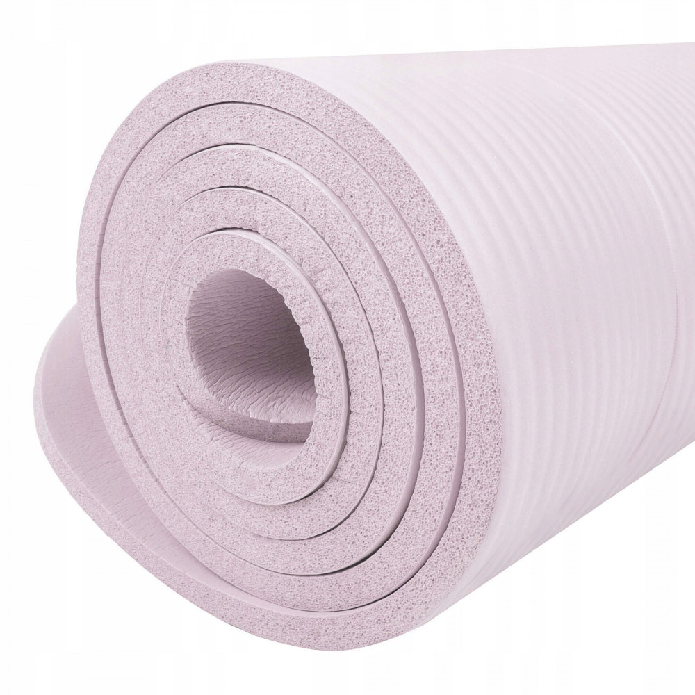 Коврик (мат) для йоги та фітнесу Springos NBR 1 см Pink (YG0039)