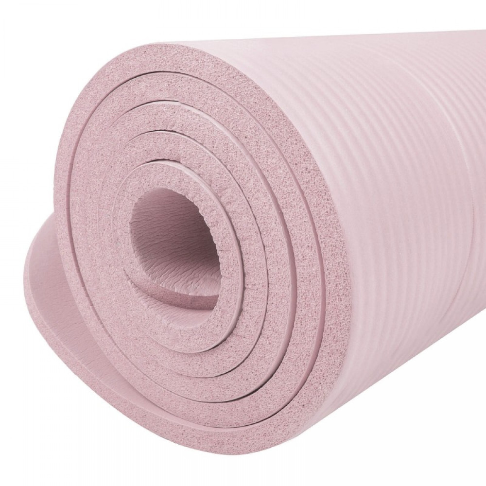 Коврик (мат) для йоги та фітнесу Springos NBR 1.5 см Pink (YG0040)