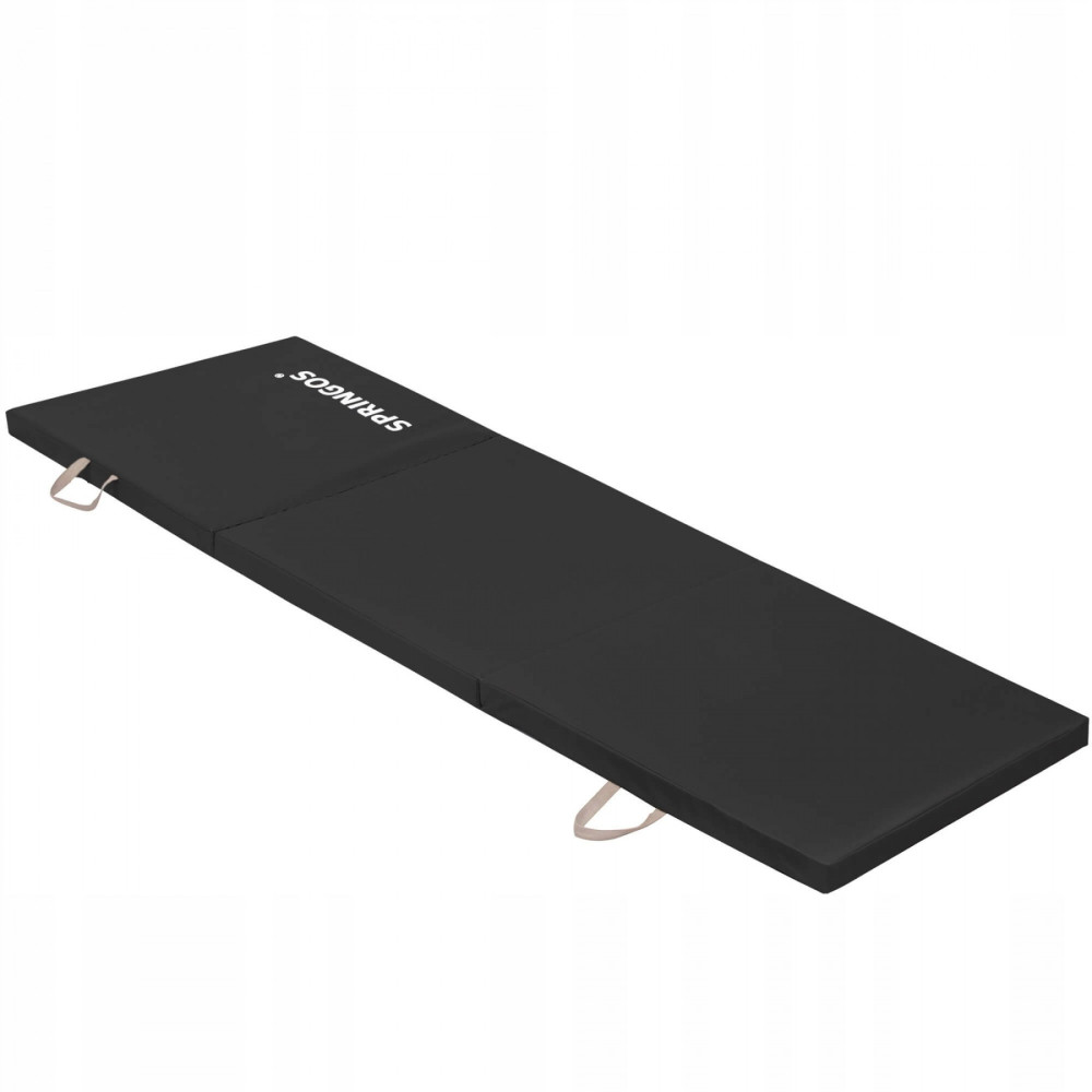 Мат гімнастичний складний Springos 180 x 60 x 3 cм Black FA0060