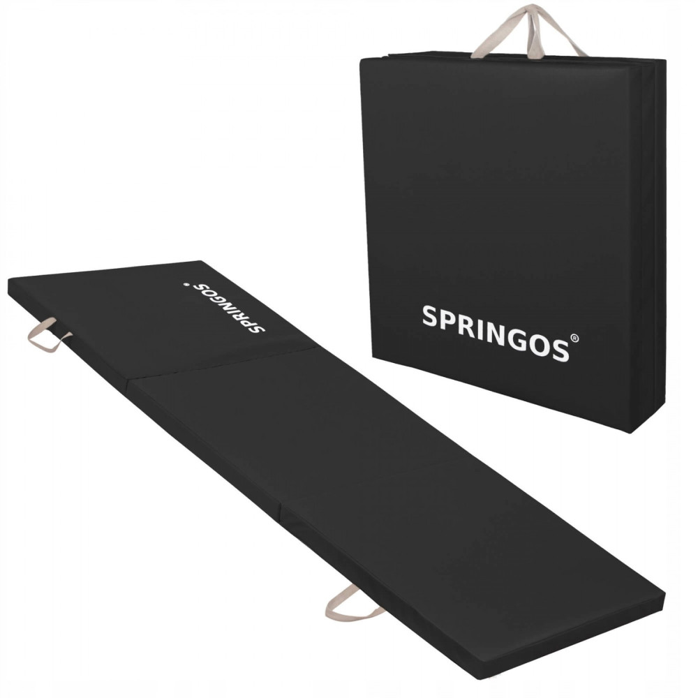 Мат гімнастичний складний Springos 180 x 60 x 3 cм Black FA0060