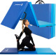 Мат гімнастичний складний Springos 180 x 60 x 5.5 cм Blue FA0063