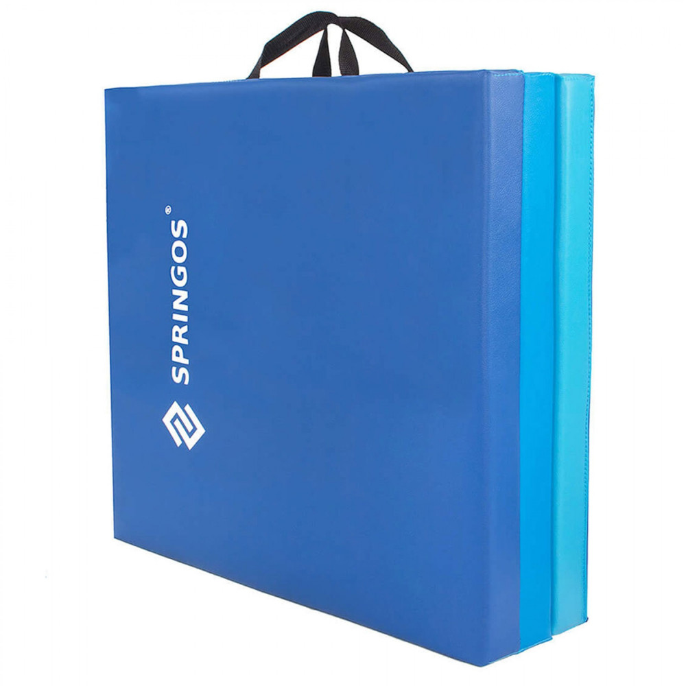 Мат гімнастичний складний Springos 180 x 60 x 5.5 cм Blue FA0063