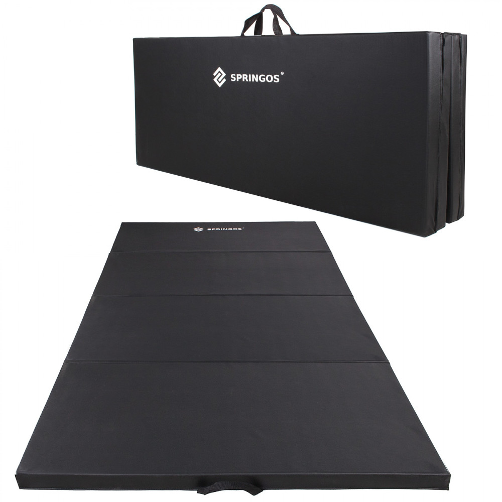 Мат гімнастичний складаний Springos 240 x 120 x 5 см FA0065 Black