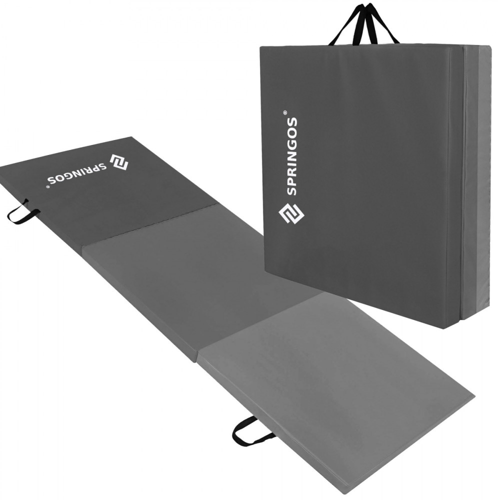 Мат гімнастичний складний Springos 180 x 60 x 5.5 cм Grey FA0139