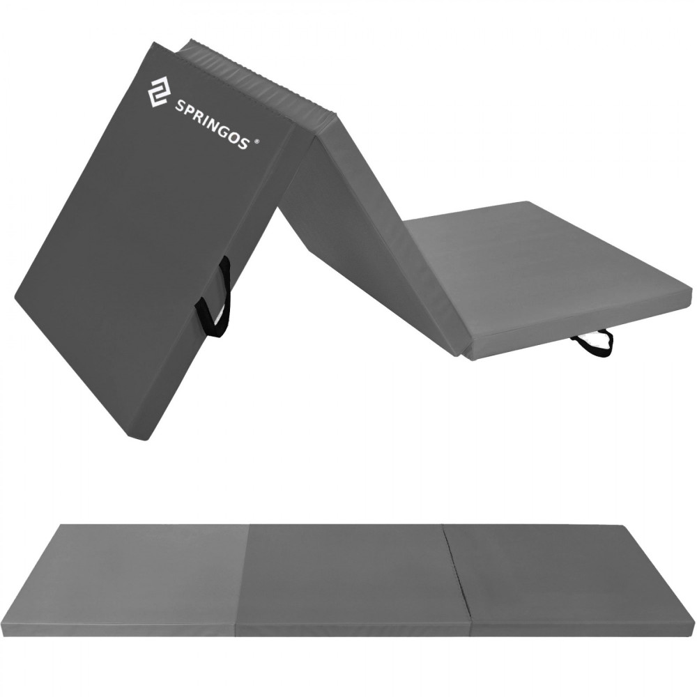 Мат гімнастичний складний Springos 180 x 60 x 5.5 cм Grey FA0139