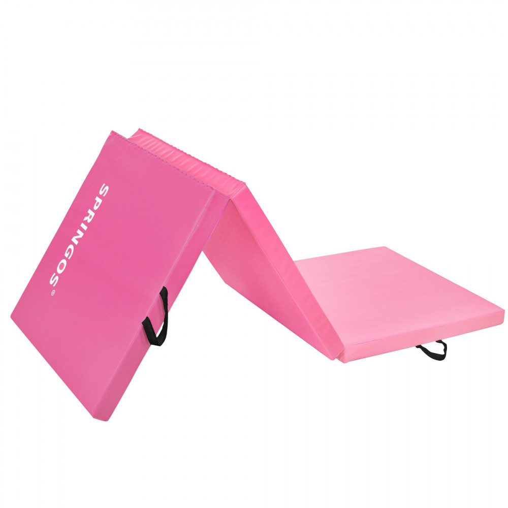 Мат гімнастичний складний Springos 180 x 60 x 5.5 cм Pink FA0140