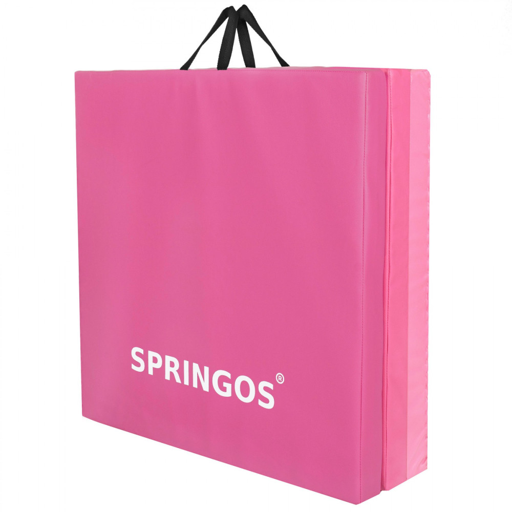 Мат гімнастичний складний Springos 180 x 60 x 5.5 cм Pink FA0140