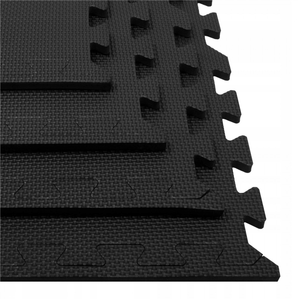 Мат-пазл (ласточкин хвіст) Springos Mat Puzzle EVA 120 x 120 x 1.2 cм Black FM0002