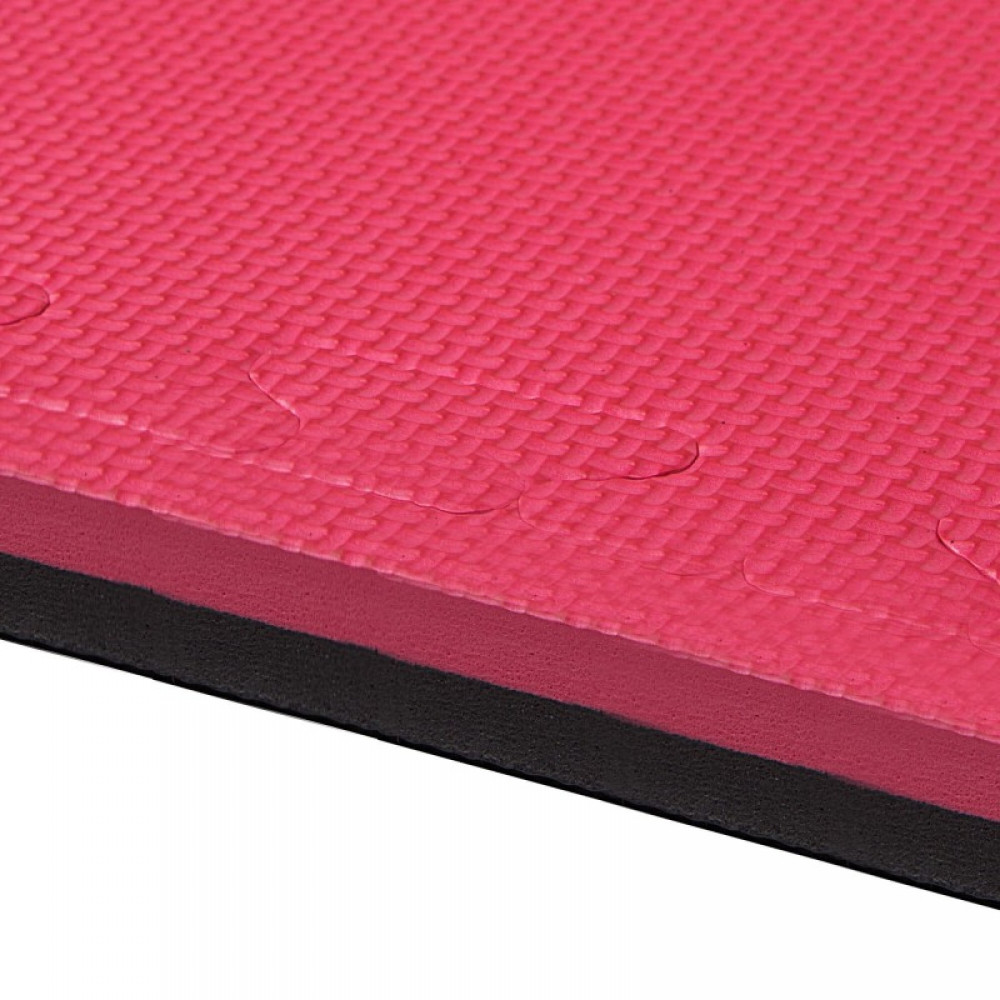 Мат-пазл (ласточкин хвіст) Springos Mat Puzzle EVA 100 x 100 x 2 cм Black/Red (FM0007)