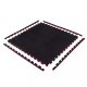 Мат-пазл (ласточкин хвіст) Springos Mat Puzzle EVA 100 x 100 x 2 cм Black/Red (FM0007)