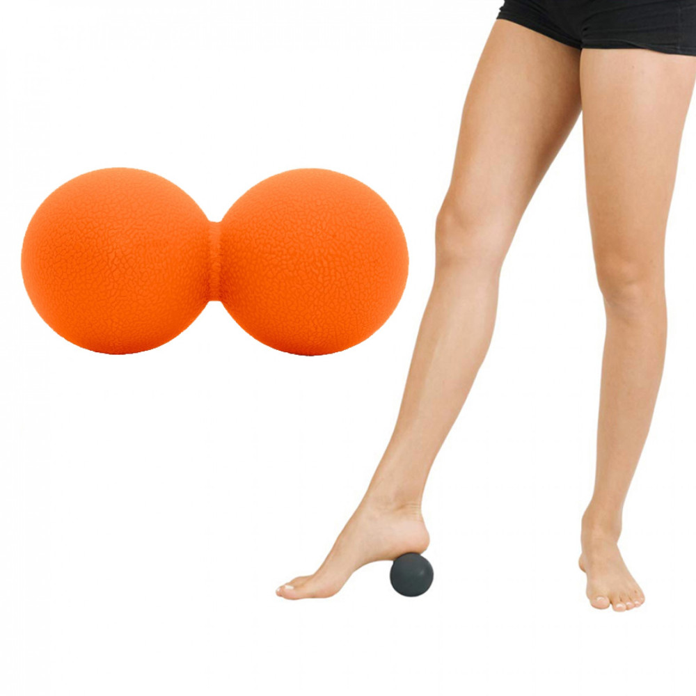 Масажний м'яч подвійний Springos Lacrosse Double Ball 6 x 12 см FA0023