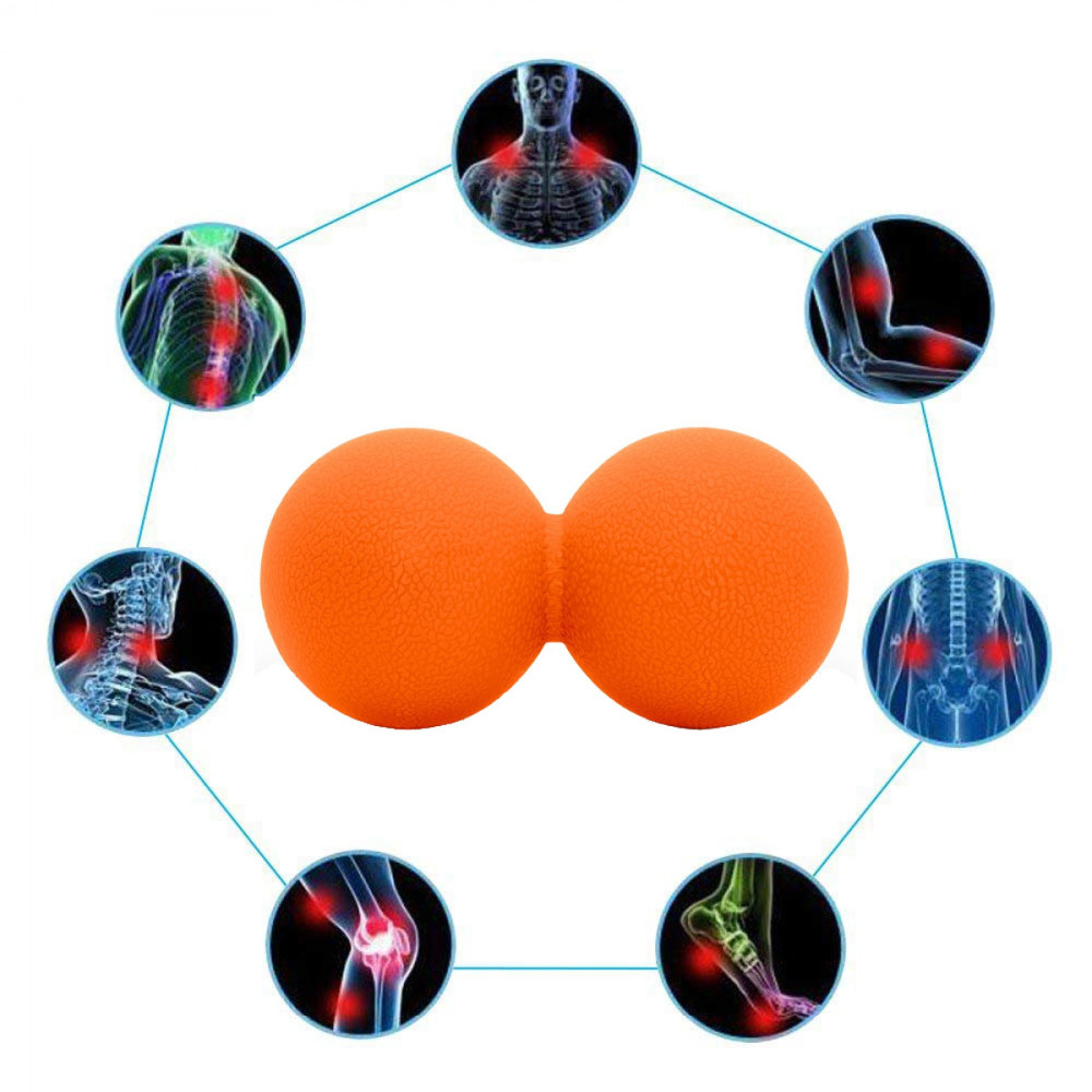 Масажний м'яч подвійний Springos Lacrosse Double Ball 6 x 12 см FA0023