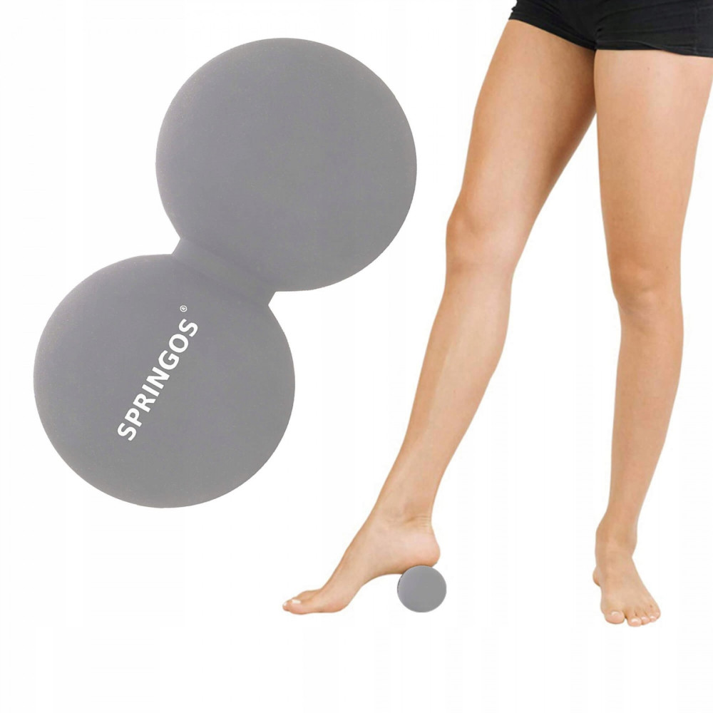 Масажний м'яч подвійний Springos Lacrosse Double Ball 6.5 x 13 см FA0052