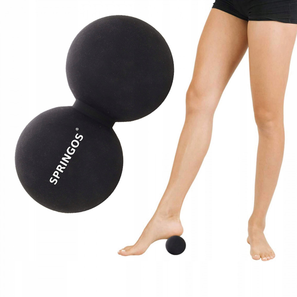Масажний м'яч подвійний Springos Lacrosse Double Ball 6.5 x 13 см FA0053