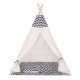 Дитячий намет (вігвам) Springos Tipi XXL White/Black TIP02