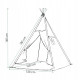 Дитячий намет (вігвам) Springos Tipi XXL White/Black TIP02