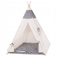 Детская палатка (вигвам) Springos Tipi XXL White/Black TIP02