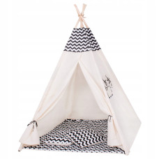 Детская палатка (вигвам) Springos Tipi XXL White/Black TIP02