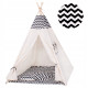 Дитячий намет (вігвам) Springos Tipi XXL White/Black TIP02