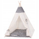 Дитячий намет (вігвам) Springos Tipi XXL White/Black TIP02