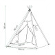 Дитячий намет (вігвам) Springos Tipi XXL White/Mint (TIP04)