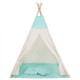 Дитячий намет (вігвам) Springos Tipi XXL White/Mint (TIP04)
