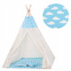Дитячий намет (вігвам) Springos Tipi XXL White/Sky Blue TIP05