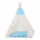 Дитячий намет (вігвам) Springos Tipi XXL White/Sky Blue TIP05