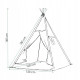 Дитячий намет (вігвам) Springos Tipi XXL White/Sky Blue TIP05