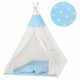 Дитячий намет (вігвам) Springos Tipi XXL White/Sky Blue TIP06