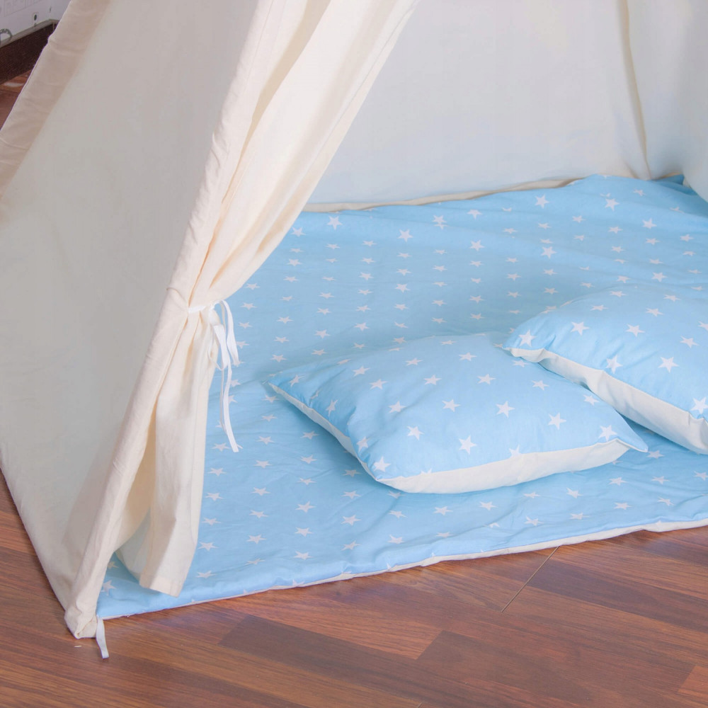 Дитячий намет (вігвам) Springos Tipi XXL White/Sky Blue TIP06