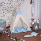 Дитячий намет (вігвам) Springos Tipi XXL White/Sky Blue TIP06