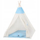 Дитячий намет (вігвам) Springos Tipi XXL White/Sky Blue TIP06