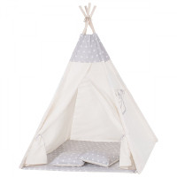 Детская палатка (вигвам) Springos Tipi XXL White/Grey TIP07